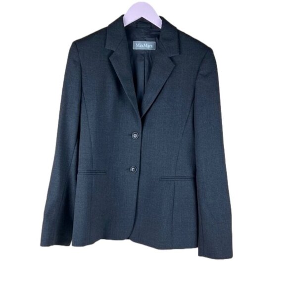 MaxMara Jackets & Blazers - 𝅺Max Mara Lycra Sensations Virgin Wool Grey Blazer